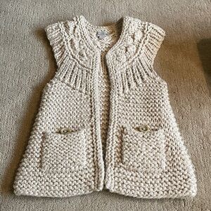 Anthropologie Hand Knit by Dollie Coira Cardigan Vest